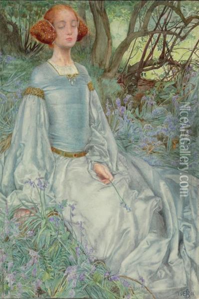 'in Springtime, The Only Pretty Ring Time When Birds Do Sing' From'as You Like It', Act V Oil Painting - Eleanor Fortescue Brickdale