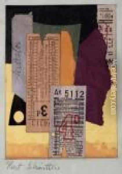 Composition Oil Painting - Kurt Schwitters