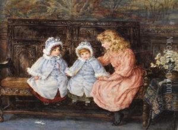 The Little Visitors Oil Painting - Caroline Paterson