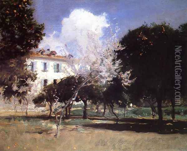 House And Garden Oil Painting - John Singer Sargent