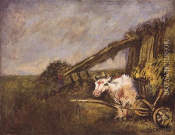 Rural Landscape Oil Painting - Issachar ber Ryback