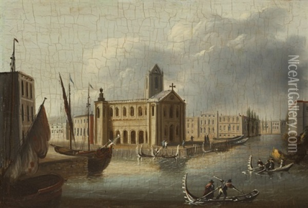 Venetian Scene Oil Painting - William Sadler the Younger