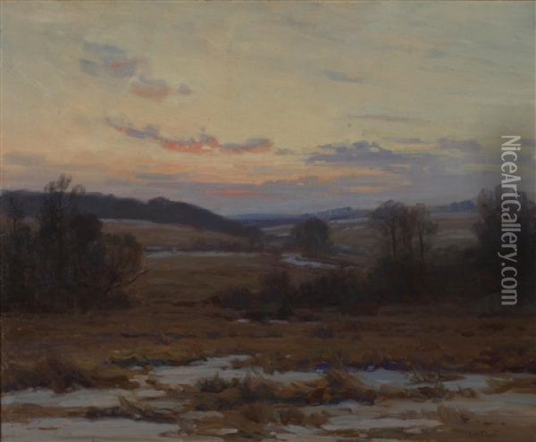 Sunset Oil Painting - John Frost
