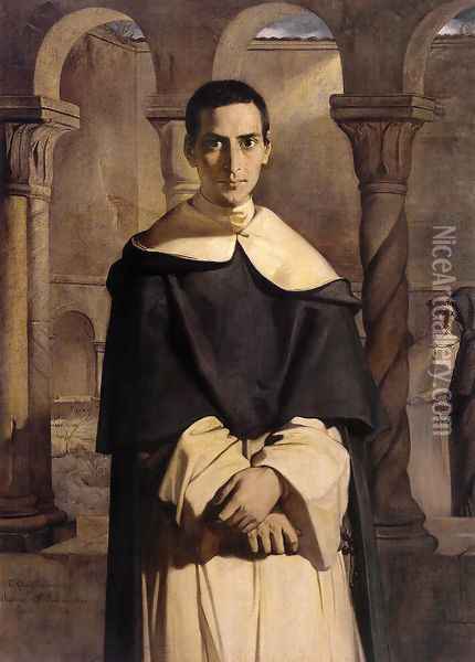 Portrait Of The Reverend Father Dominique Lacordaire Of The Order Of The Predicant Friars Oil Painting - Theodore Chasseriau