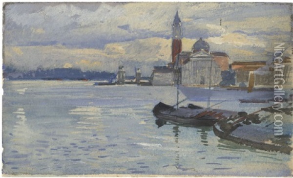 Venezia, Veduta Della Basilica Di San Marco Oil Painting - Adolf Hiremy-Hirschl