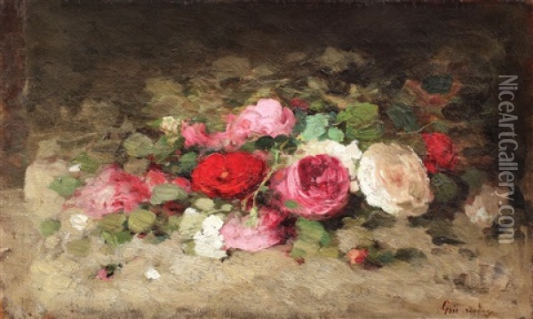 Trandafiri Oil Painting - Nicolae Grigorescu