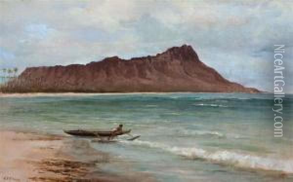 View Of Diamond Head Oil Painting - Joseph D. Strong