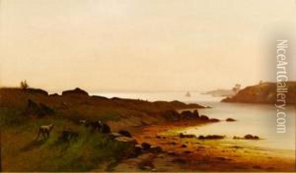 Low Tide In The Inlet Oil Painting - Frederick Dickinson Williams