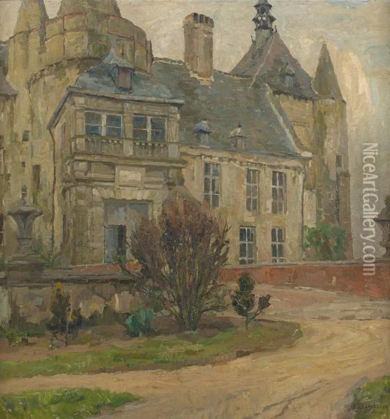 Vue Du Chateau De Laerne Oil Painting - Albert Baertsoen