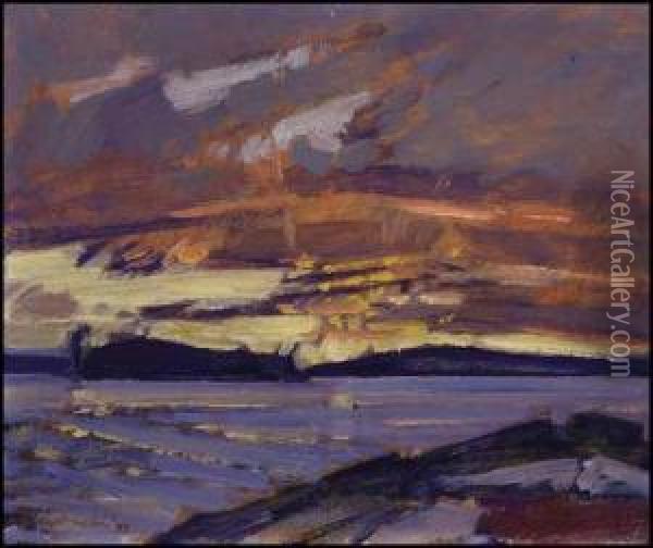 Sunset, Waldmere Farm, Muskoka Oil Painting - James Edward Hervey MacDonald