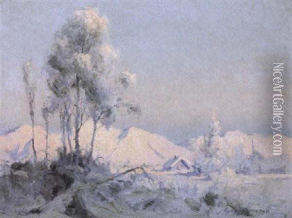 Early Snow Oil Painting - Sydney Mortimer Laurence