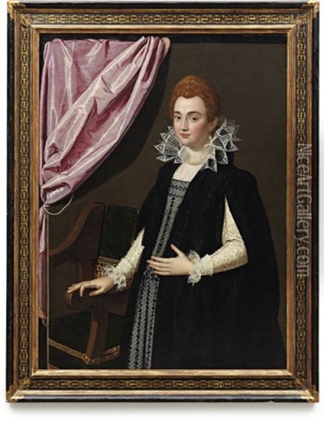 Portrait Of Maria De Medici Oil Painting - Scipione Pulzone
