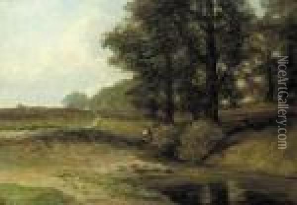 An Extensive Heath Landscape Oil Painting - Louis Apol