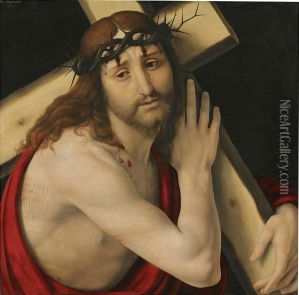 Christ Carrying The Cross 2 Oil Painting - Andrea Solario
