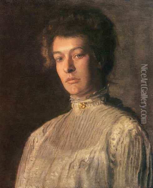 Portrait of Mrs. Kern Dodge (Helen Peterson Greene) Oil Painting - Thomas Cowperthwait Eakins