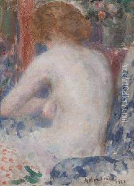 Seated Nude Oil Painting - Gaston Haustrate