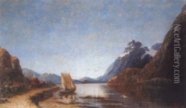 Partie Vom Hardanger Fjord Oil Painting - Therese Fuchs