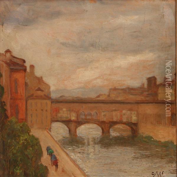 Pont Vecchio. Firenze Oil Painting - Olga Marie Smith