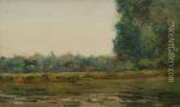 Bord De Riviere Oil Painting - Albert Lebourg
