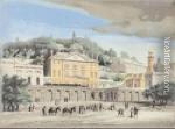 Genova: Piazza Di Negro Oil Painting - Carlo Bossoli