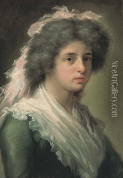 Retrato De Feliciana Bayeu, Hija Del Pintor Oil Painting - Francisco Bayeu Y Subias
