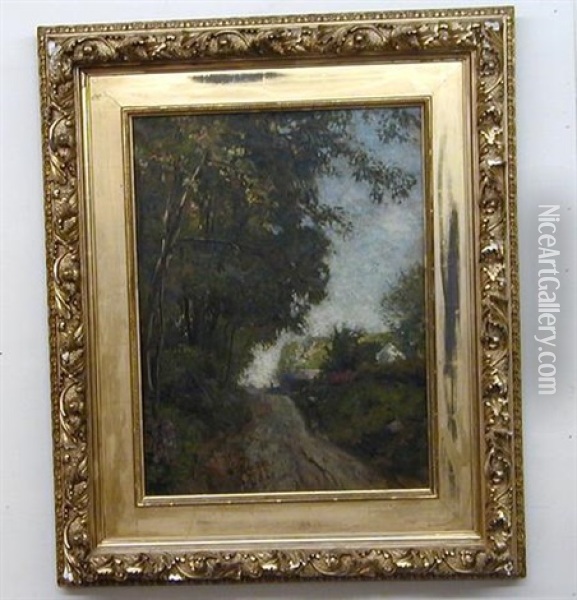 Road To The Village Oil Painting - Charles Harold Davis