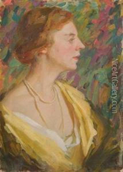 Portrait Of A Young Lady Oil Painting - Jeannette Scott