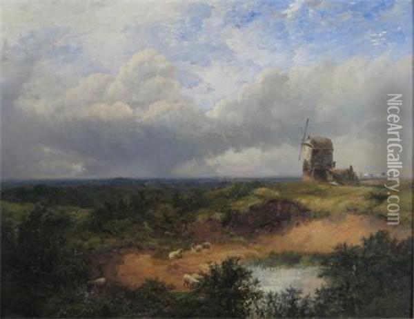 Old Mill In Sussex Oil Painting - John Brandon Smith