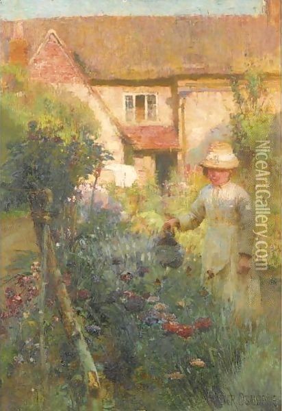 The Garden Oil Painting - Walter Frederick Osborne