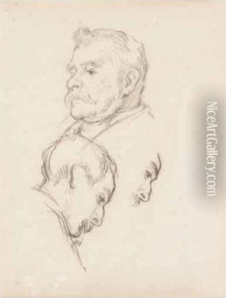 Two Male Head Studies Oil Painting - Sir William Newenham Montague Orpen