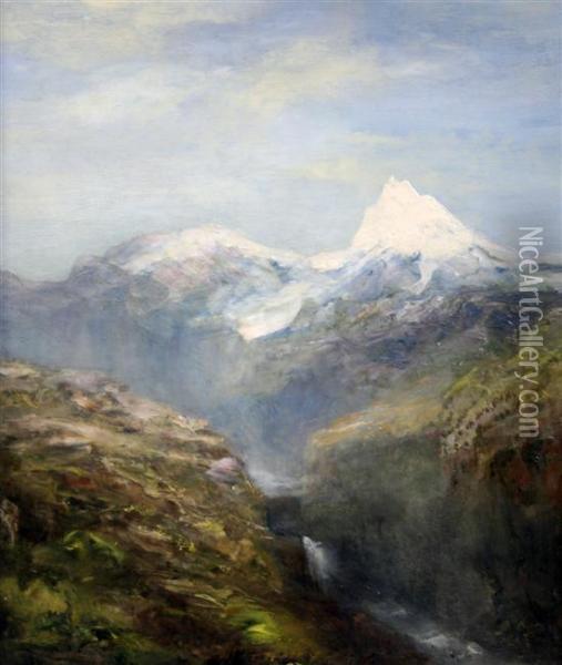 A View Of Monte Rosa Oil Painting - Coutts Lindsay