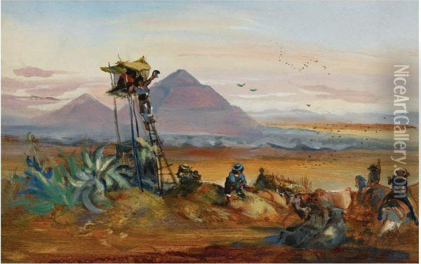 Teotihuacan Oil Painting - Johann Moritz Rugendas