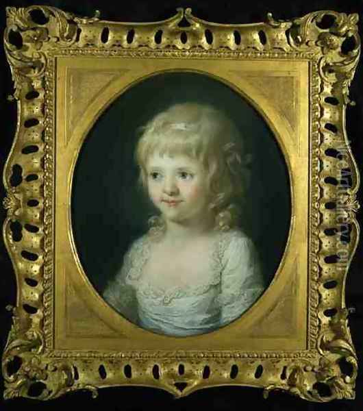 Portrait of Miss Francis Cust Oil Painting - Angelica Kauffmann
