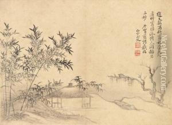 Bamboo Grove Oil Painting - Yun Shouping