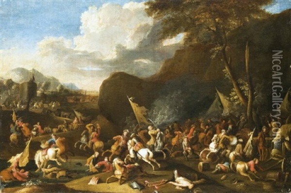 Lovas Utkozet Ii Oil Painting - Arnold Frans (Francesco) Rubens
