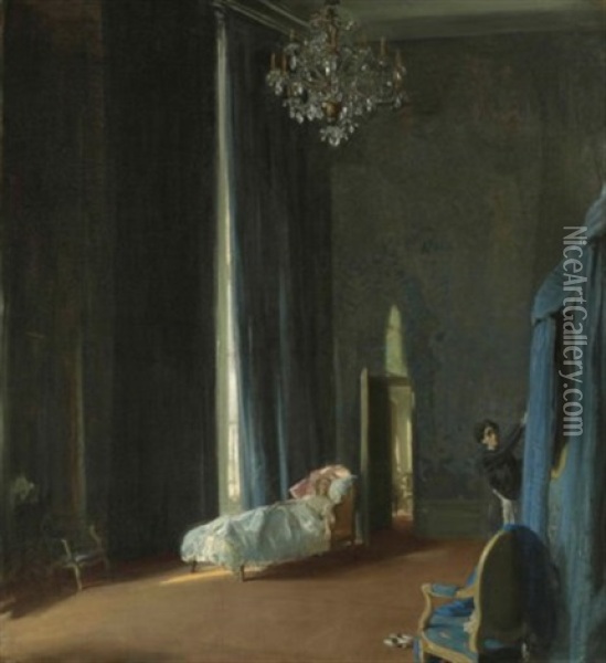 The Convalescent: Gertrude Vanderbilt Whitney In Paris Oil Painting - William Nicholson