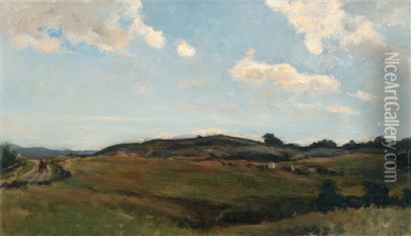 Summer Clouds Oil Painting - Berndt Adolf Lindholm
