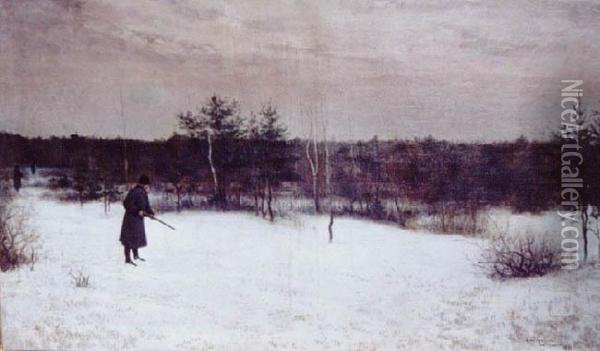 Na Polowaniu (1901?) Oil Painting - Zygmunt Andrychiewicz