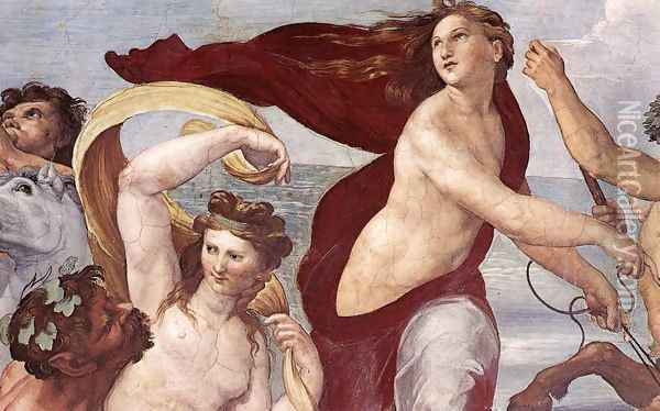 The Triumph of Galatea (detail) Oil Painting - Raffaelo Sanzio