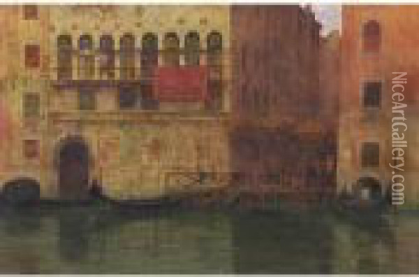 Palazzo A Venezia Oil Painting - Bruno Croatto