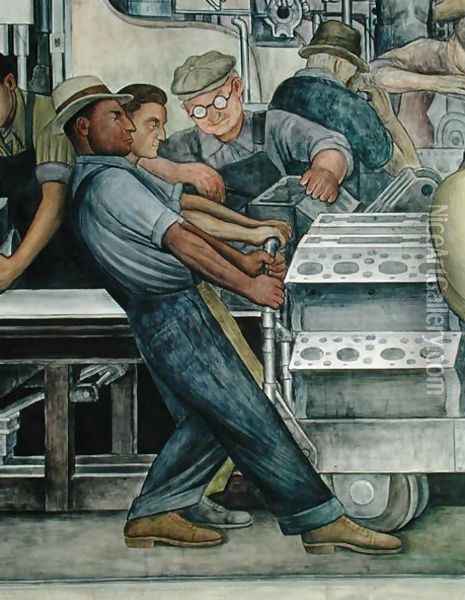 Detroit Industry-4, 1933 Oil Painting - Diego Rivera