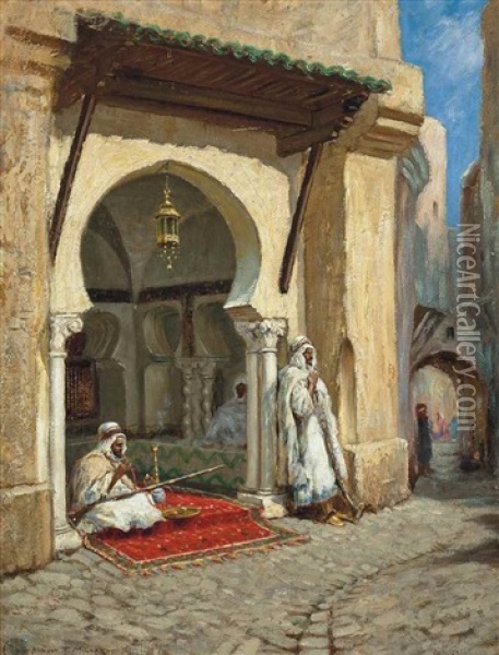 In The Medina Oil Painting - Addison Thomas Millar