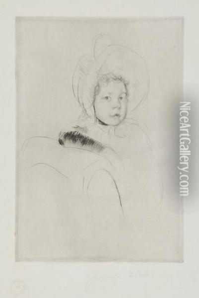 Fille Accoudee Oil Painting - Mary Cassatt