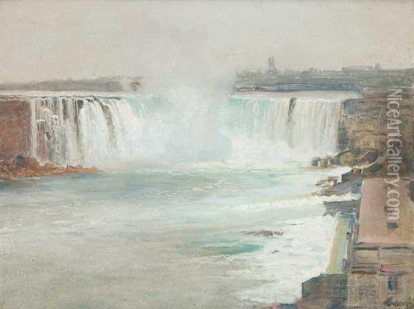 Niagara Falls Oil Painting - Frederick Judd Waugh