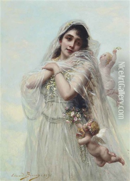 An Allegory Of Spring Oil Painting - Edouard Bisson