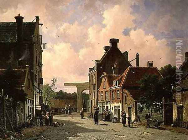 Pearn Street, Amsterdam Oil Painting - Adrianus Eversen