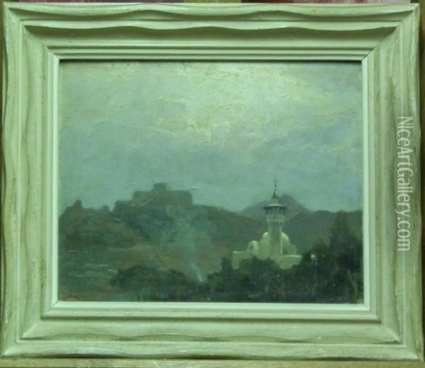 Paysage Oriental Oil Painting - Andre Delacroix