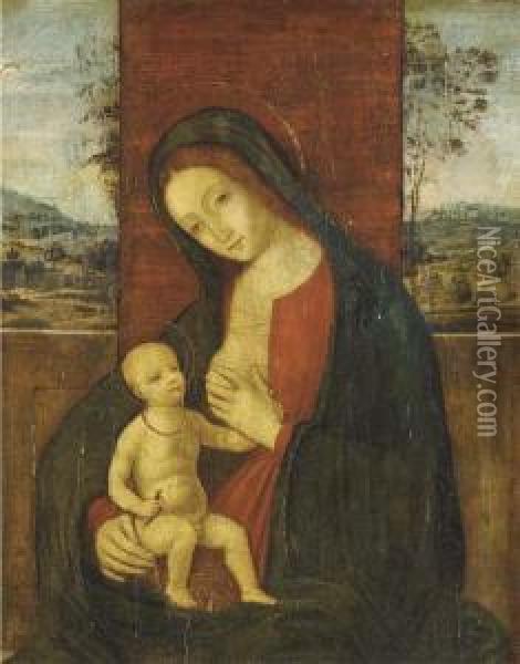 The Madonna And Child Oil Painting - Bernardo Pintoricchio