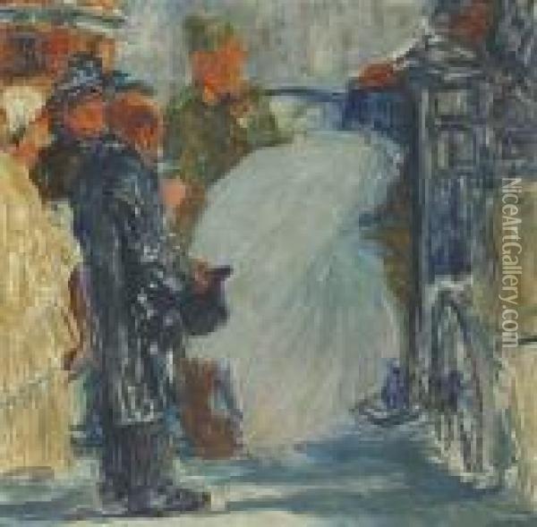 Hochzeit 1905-1906 Oil Painting - Witold Wojtkiewicz