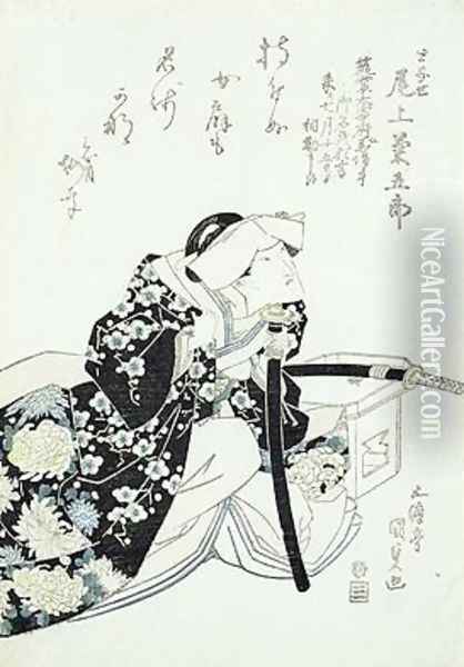 Kikugoroi Onoe in the Role of Tonase Oil Painting - Utagawa Kunisada